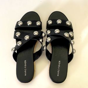 Marc Fisher leather slides